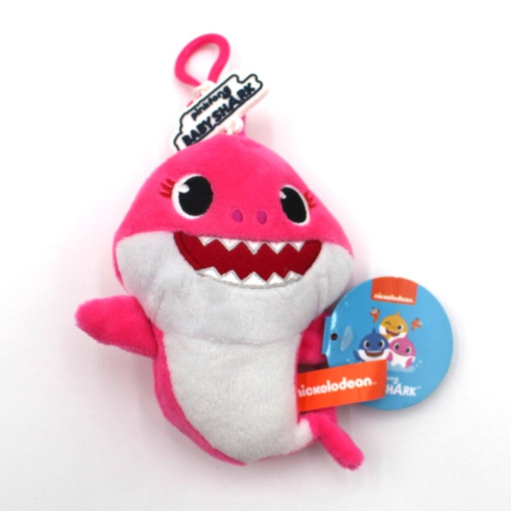 Pinkfong Baby Shark Family Clip On Plush Coin Change Purse Nickelodeon New W Tag